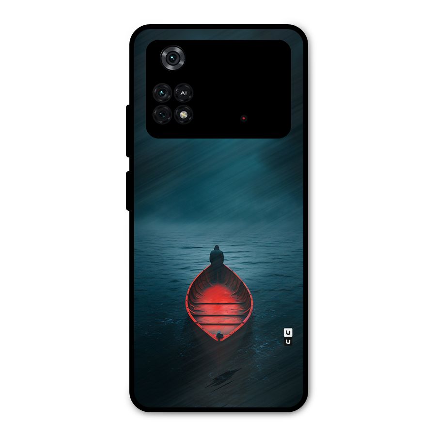 Floating Boat Metal Back Case for Poco M4 Pro 4G