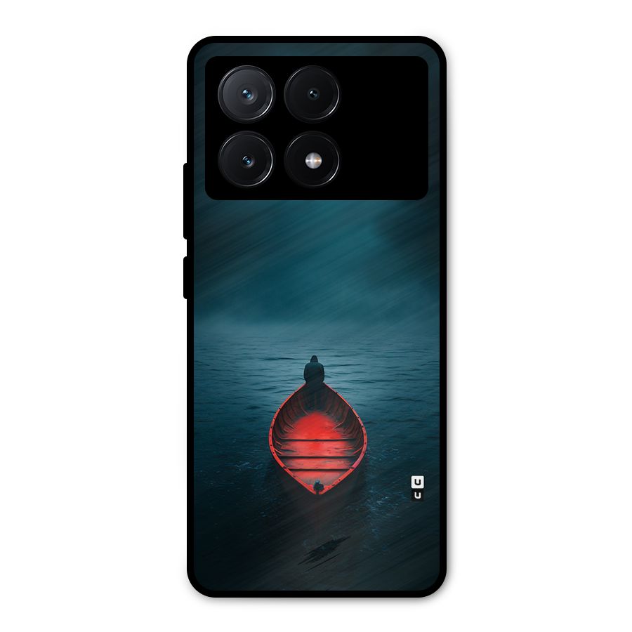 Floating Boat Metal Back Case for Poco X6 Pro