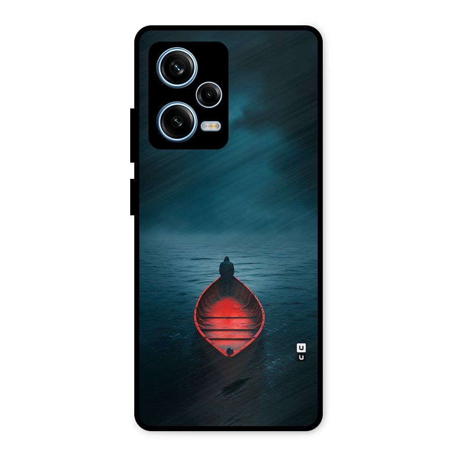 Floating Boat Metal Back Case for Redmi Note 12 Pro