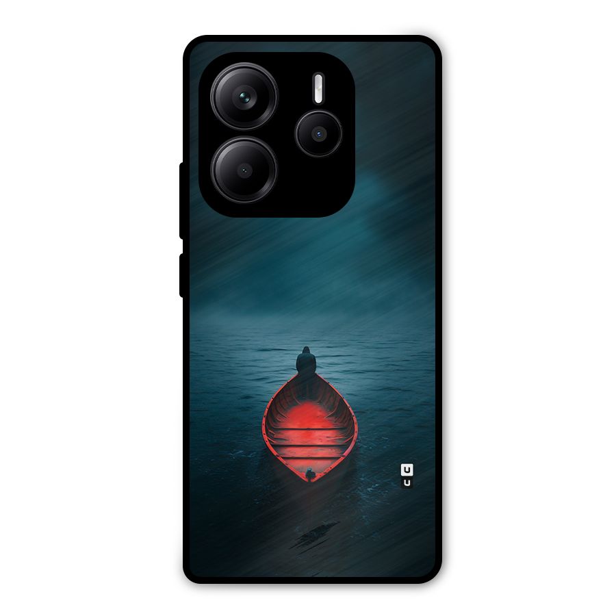 Floating Boat Metal Back Case for Redmi Note 14 5G