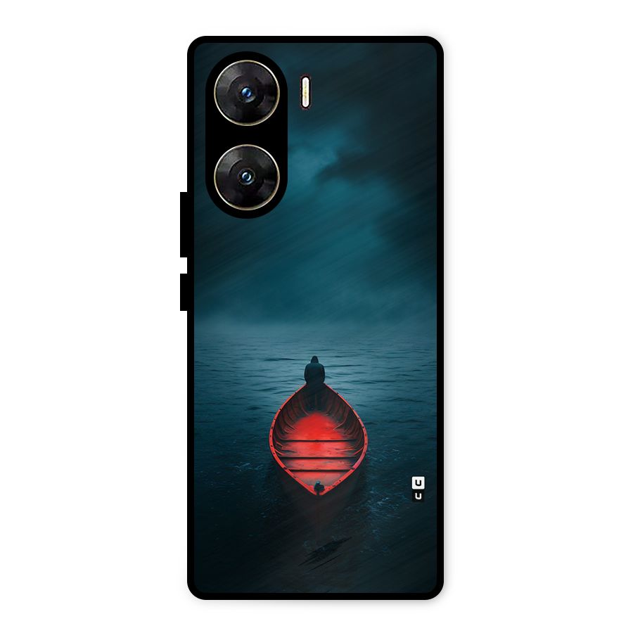 Floating Boat Metal Back Case for Vivo V29e