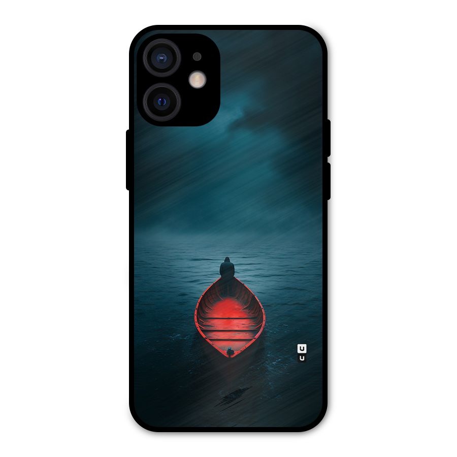 Floating Boat Metal Back Case for iPhone 12 Mini