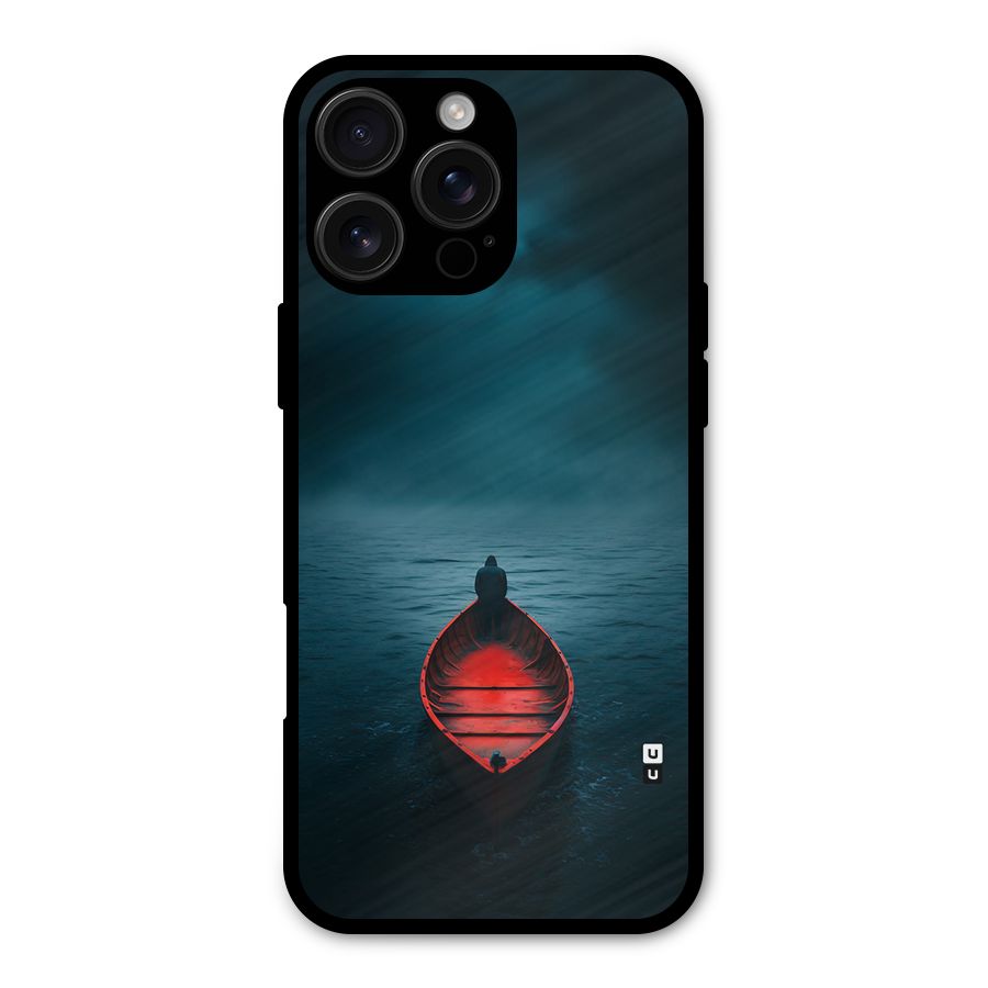 Floating Boat Metal Back Case for iPhone 16 Pro Max