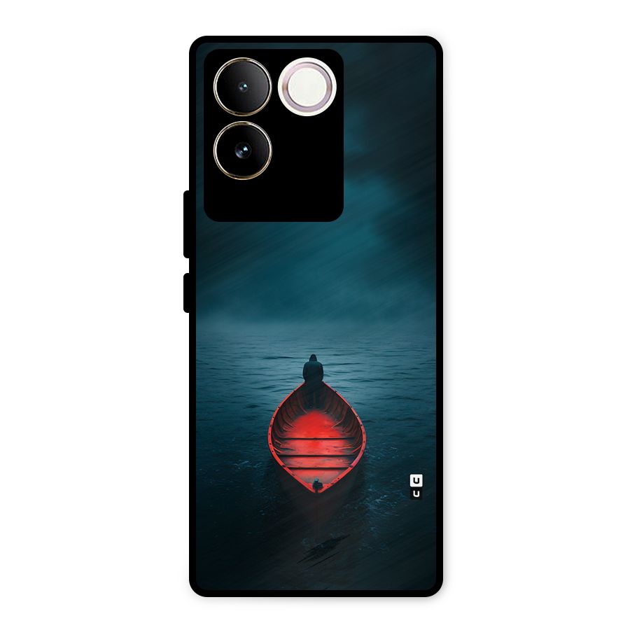 Floating Boat Metal Back Case for iQOO Z7 Pro