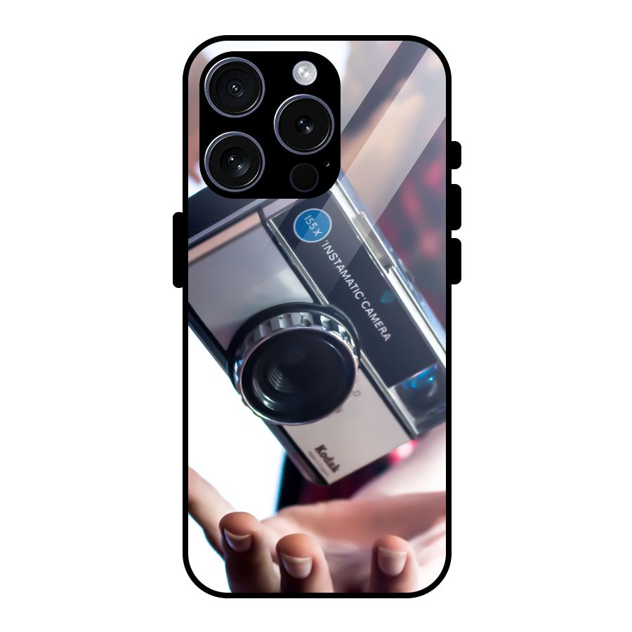 Floating Camera Glass Back Case for iPhone 15 Pro