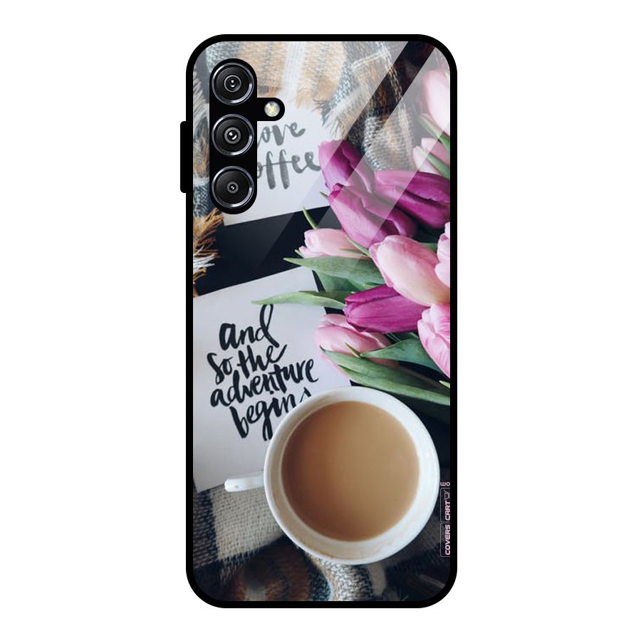Floral Adventure Glass Back Case for Galaxy M34 5G