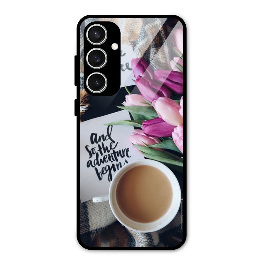 Floral Adventure Glass Back Case for Galaxy S23 FE