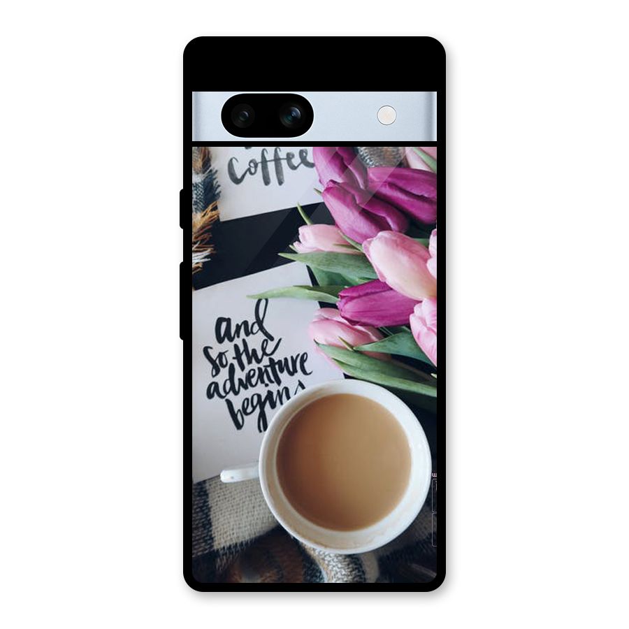 Floral Adventure Glass Back Case for Google Pixel 7a