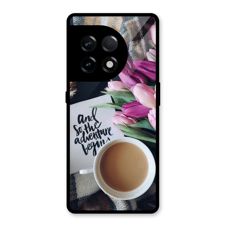 Floral Adventure Glass Back Case for OnePlus 11R