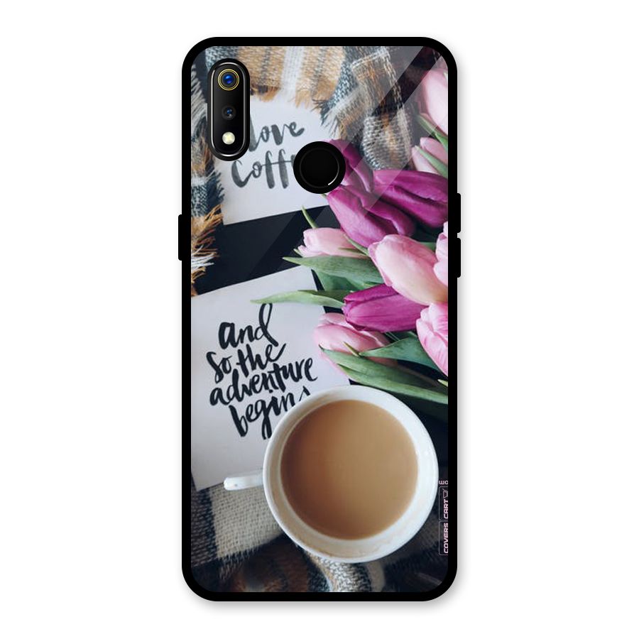Floral Adventure Glass Back Case for Realme 3i