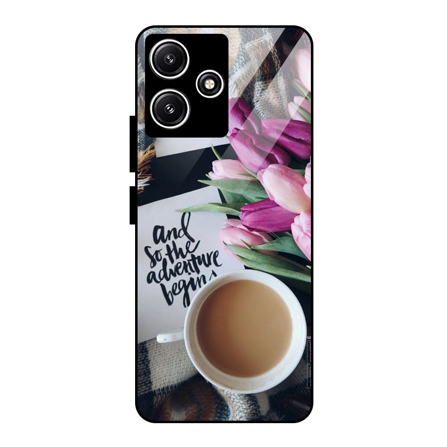 Floral Adventure Glass Back Case for Redmi 12 5G