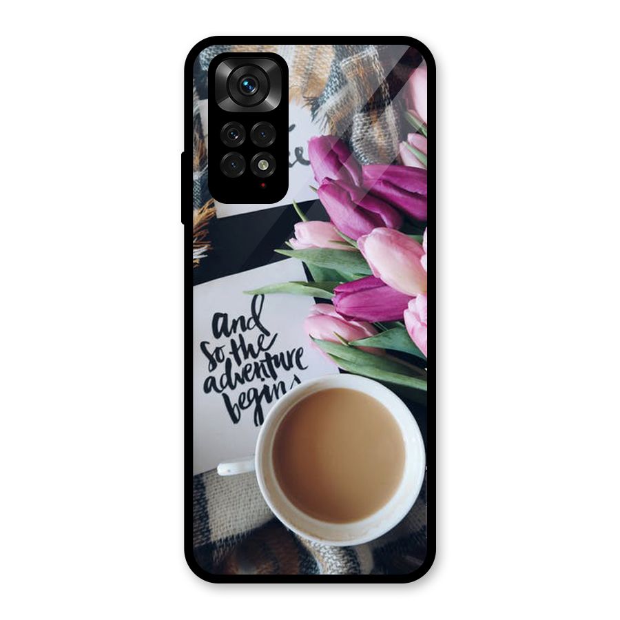 Floral Adventure Glass Back Case for Redmi Note 11S
