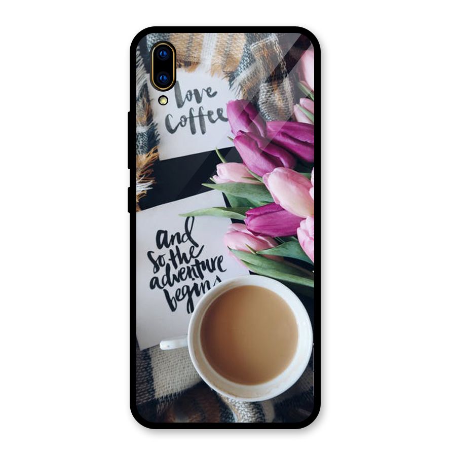 Floral Adventure Glass Back Case for Vivo V11 Pro