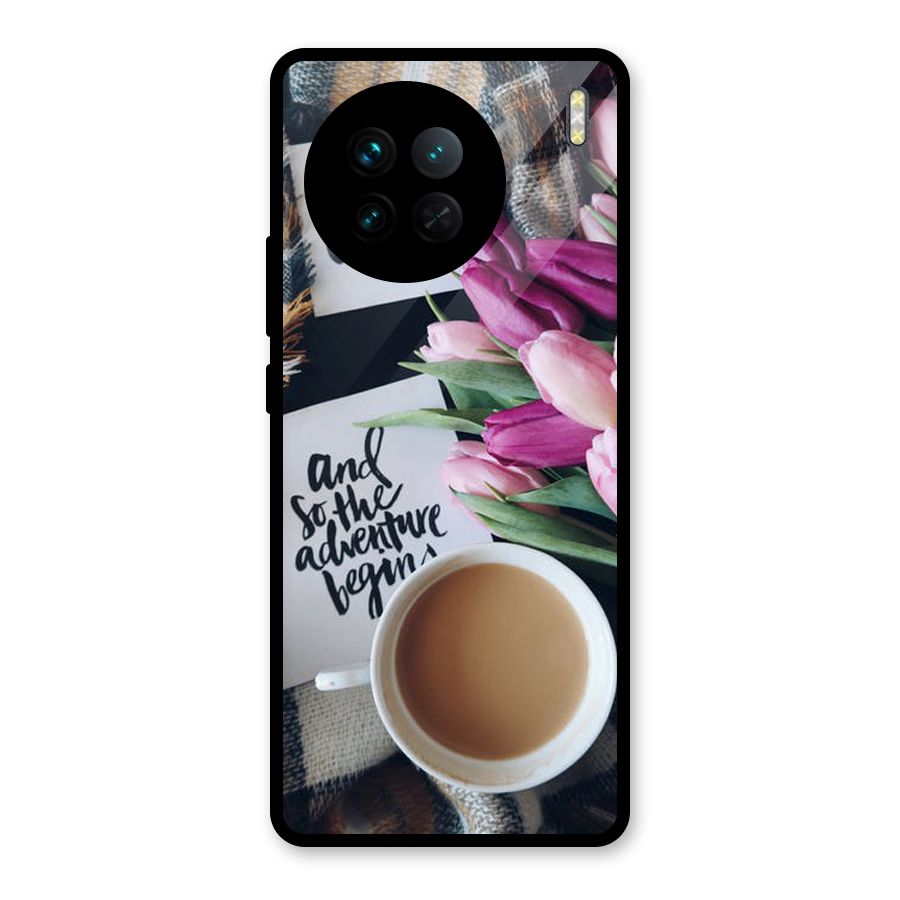 Floral Adventure Glass Back Case for Vivo X90