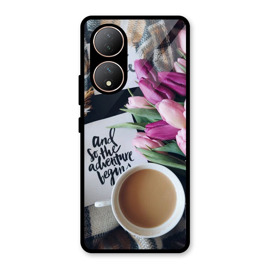 Floral Adventure Glass Back Case for Vivo Y100A