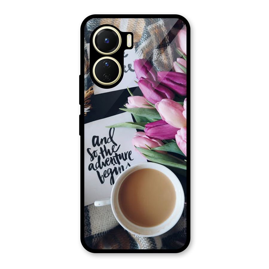 Floral Adventure Glass Back Case for Vivo Y16