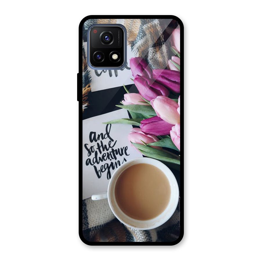 Floral Adventure Glass Back Case for Vivo Y72 5G