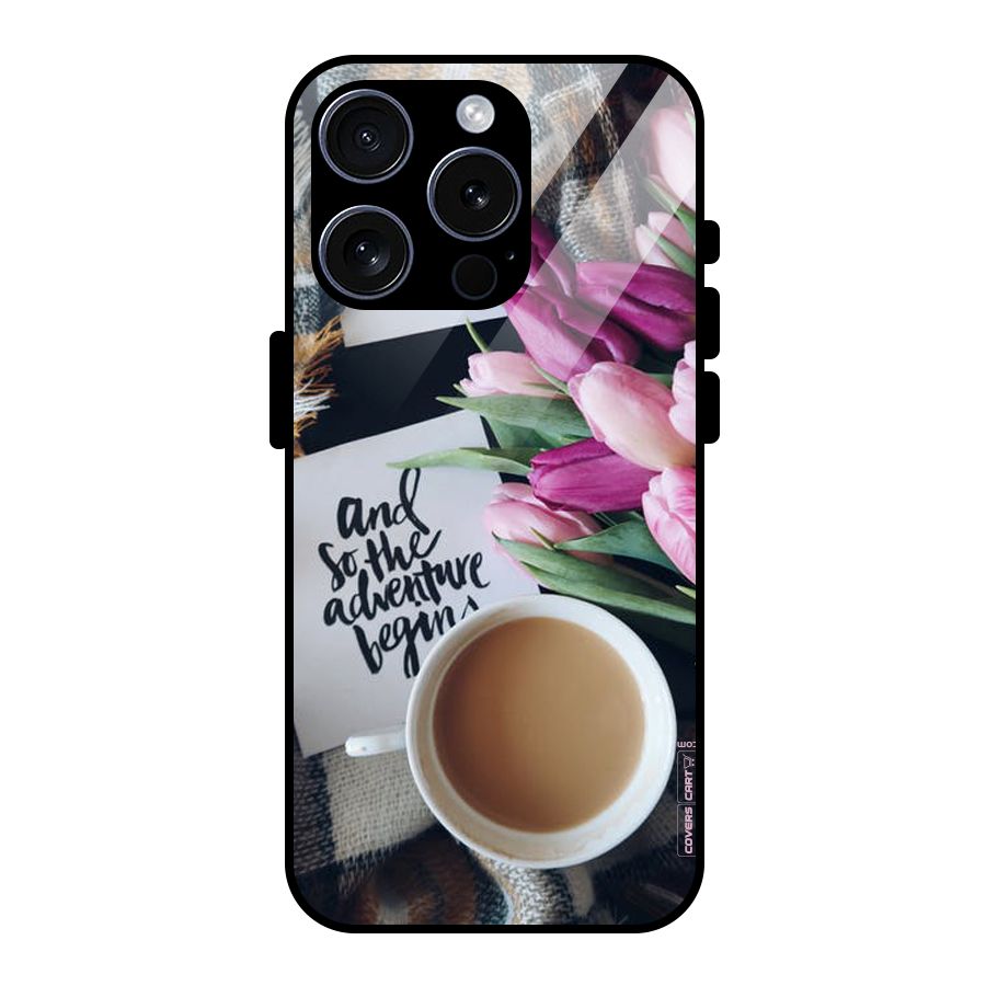 Floral Adventure Glass Back Case for iPhone 15 Pro