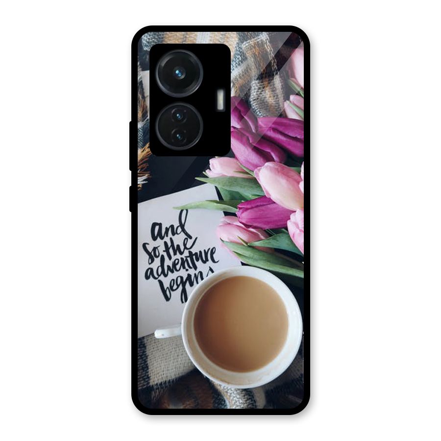 Floral Adventure Glass Back Case for iQOO Z6 44W
