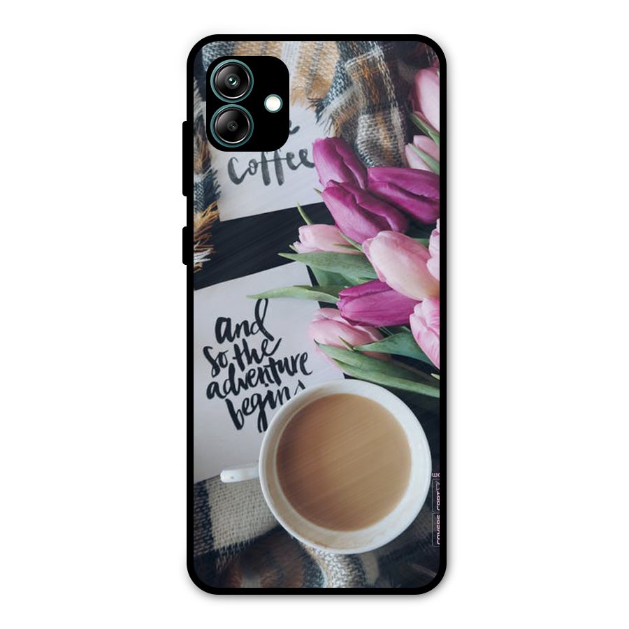 Floral Adventure Metal Back Case for Galaxy A04