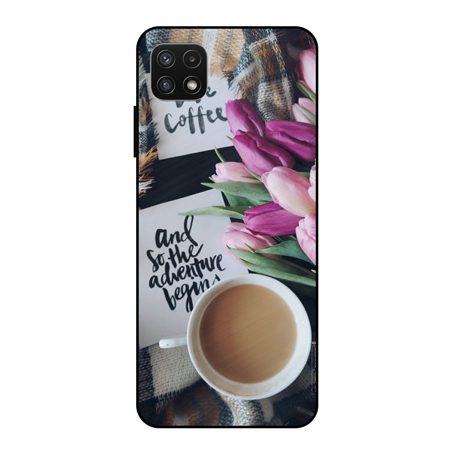 Floral Adventure Metal Back Case for Galaxy A22 5G