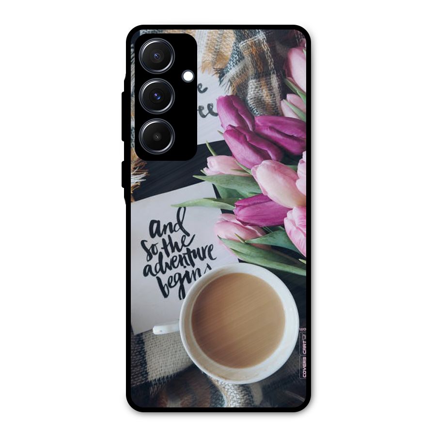 Floral Adventure Metal Back Case for Galaxy A55