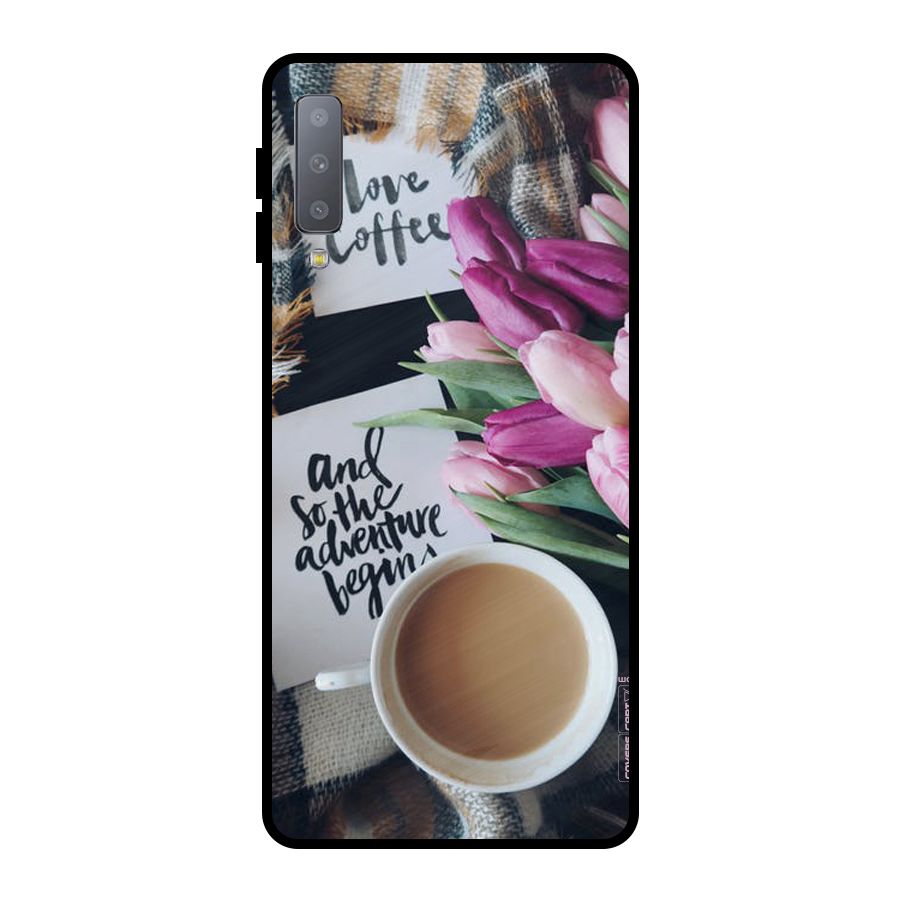 Floral Adventure Metal Back Case for Galaxy A7 (2018)