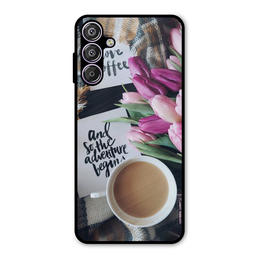 Floral Adventure Metal Back Case for Galaxy F15