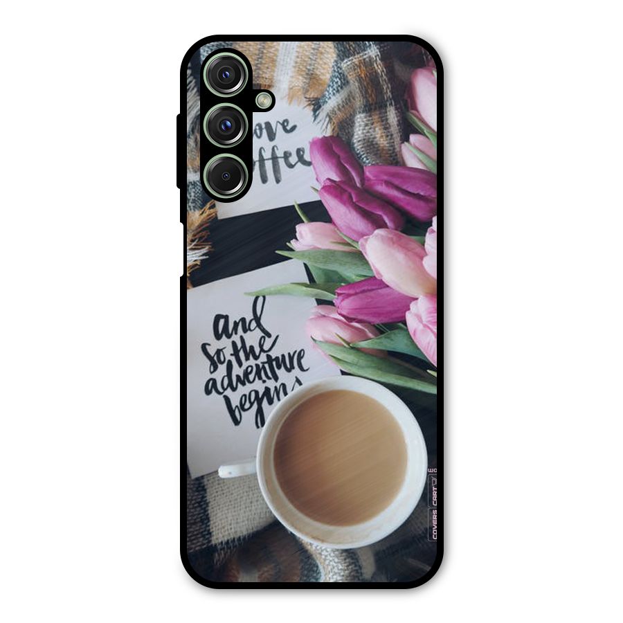 Floral Adventure Metal Back Case for Galaxy F34