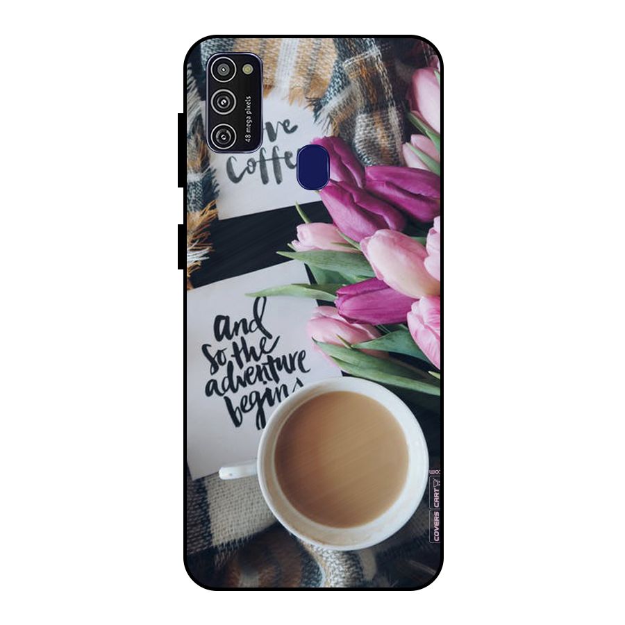 Floral Adventure Metal Back Case for Galaxy M21