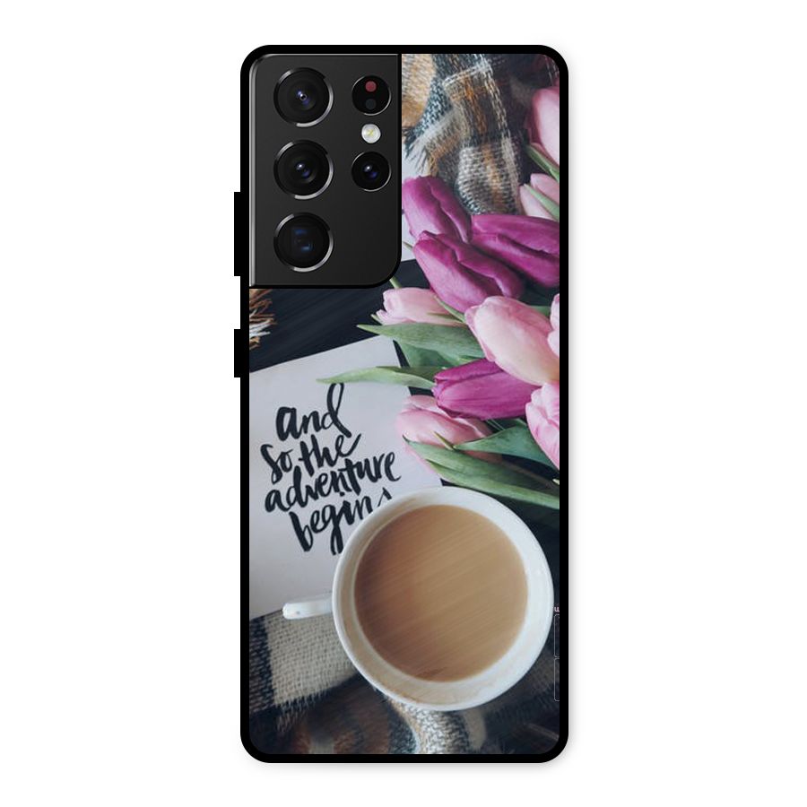 Floral Adventure Metal Back Case for Galaxy S21 Ultra 5G