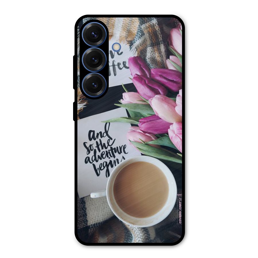 Floral Adventure Metal Back Case for Galaxy S25