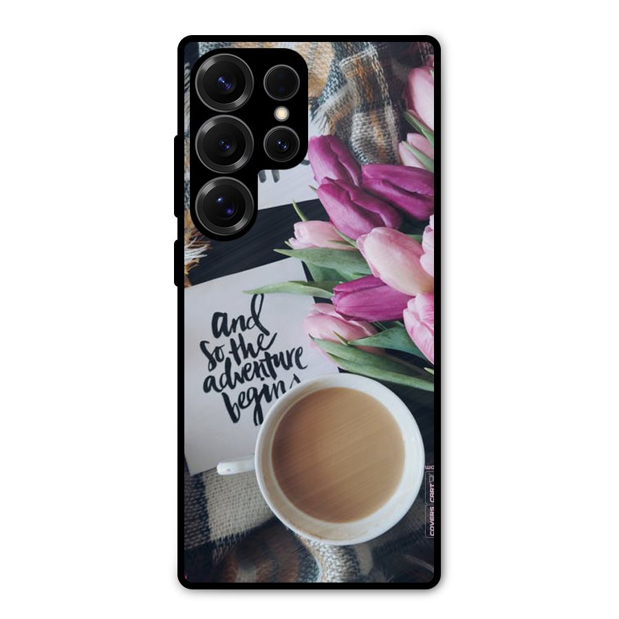 Floral Adventure Metal Back Case for Galaxy S25 Ultra