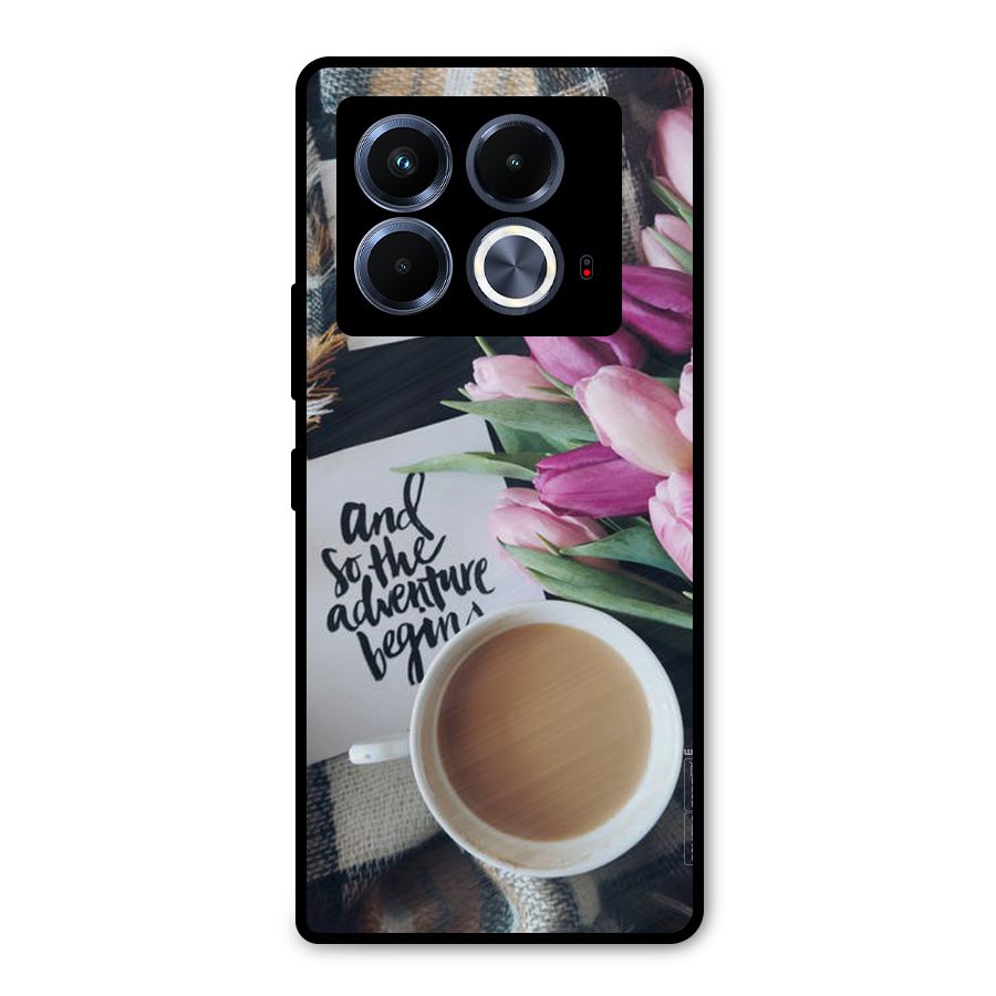 Floral Adventure Metal Back Case for Infinix Note 40 5G