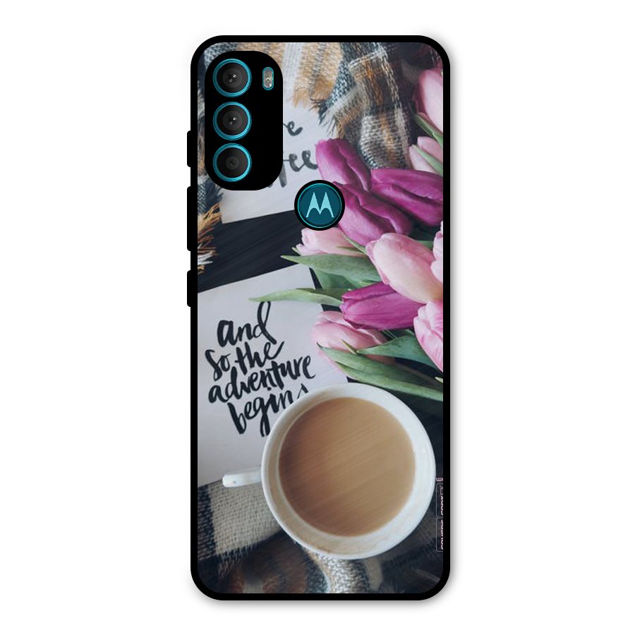 Floral Adventure Metal Back Case for Moto G71 5G