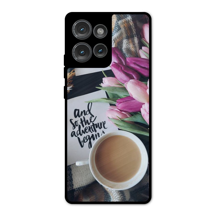 Floral Adventure Metal Back Case for Motorola Edge 50