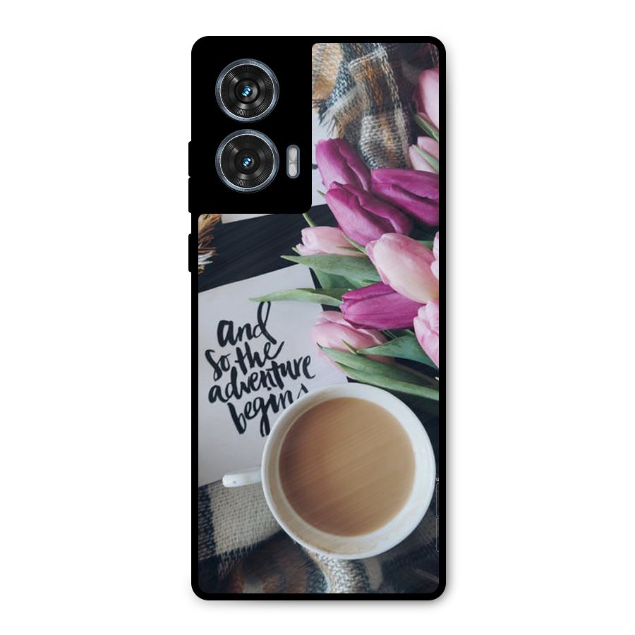 Floral Adventure Metal Back Case for Motorola Edge 50 Fusion