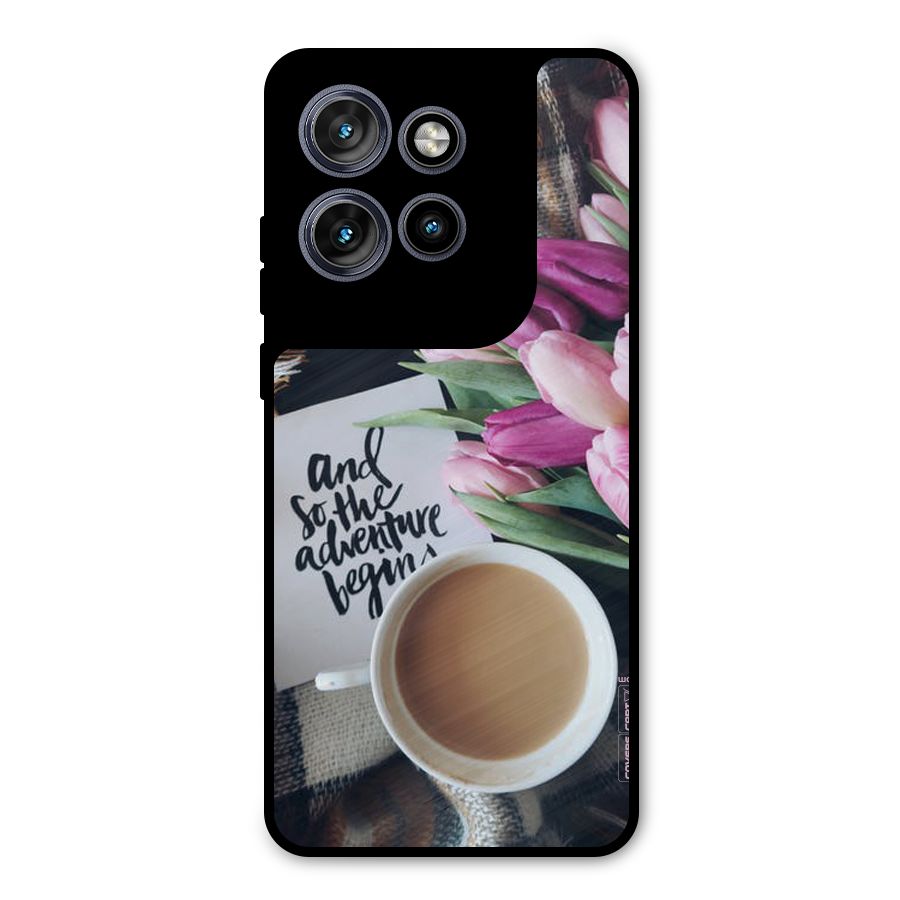 Floral Adventure Metal Back Case for Motorola Edge 50 Neo