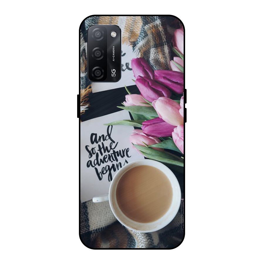 Floral Adventure Metal Back Case for Oppo A53s 5G