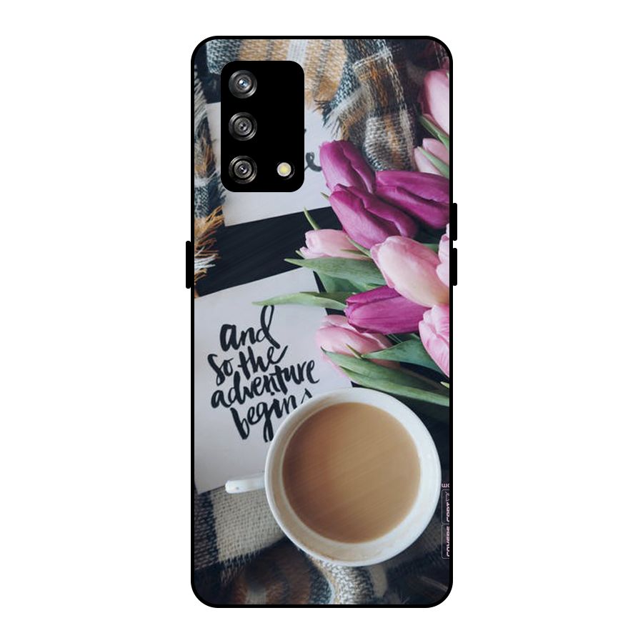 Floral Adventure Metal Back Case for Oppo F19