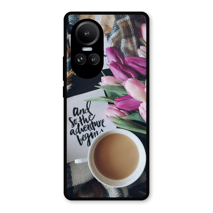 Floral Adventure Metal Back Case for Oppo Reno10 Pro