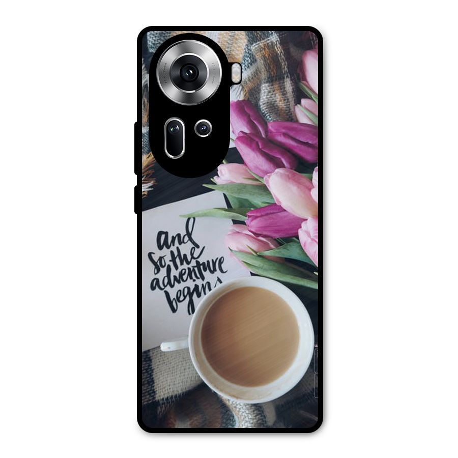 Floral Adventure Metal Back Case for Oppo Reno11 5G