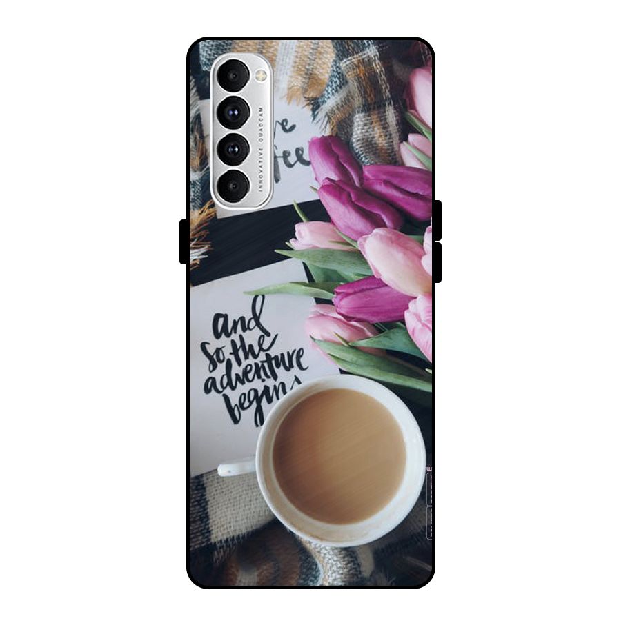 Floral Adventure Metal Back Case for Oppo Reno4 Pro