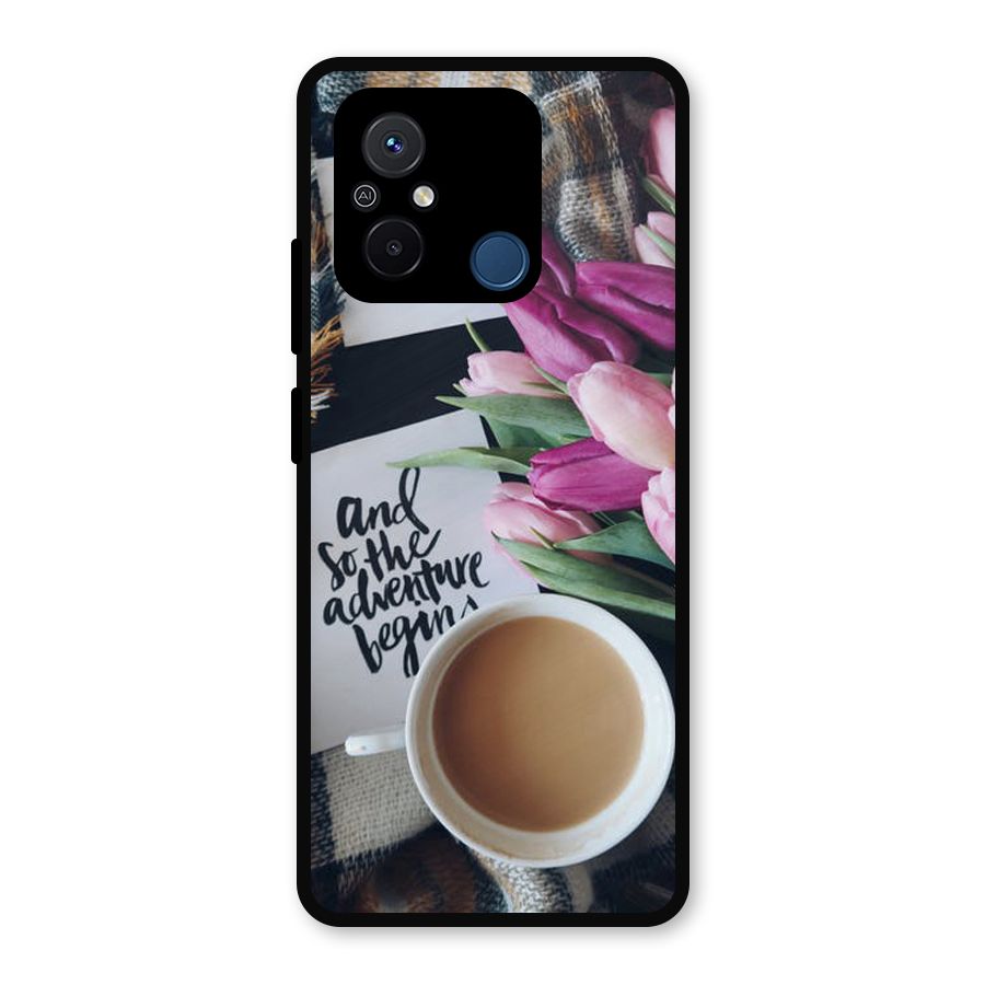 Floral Adventure Metal Back Case for Redmi 12C