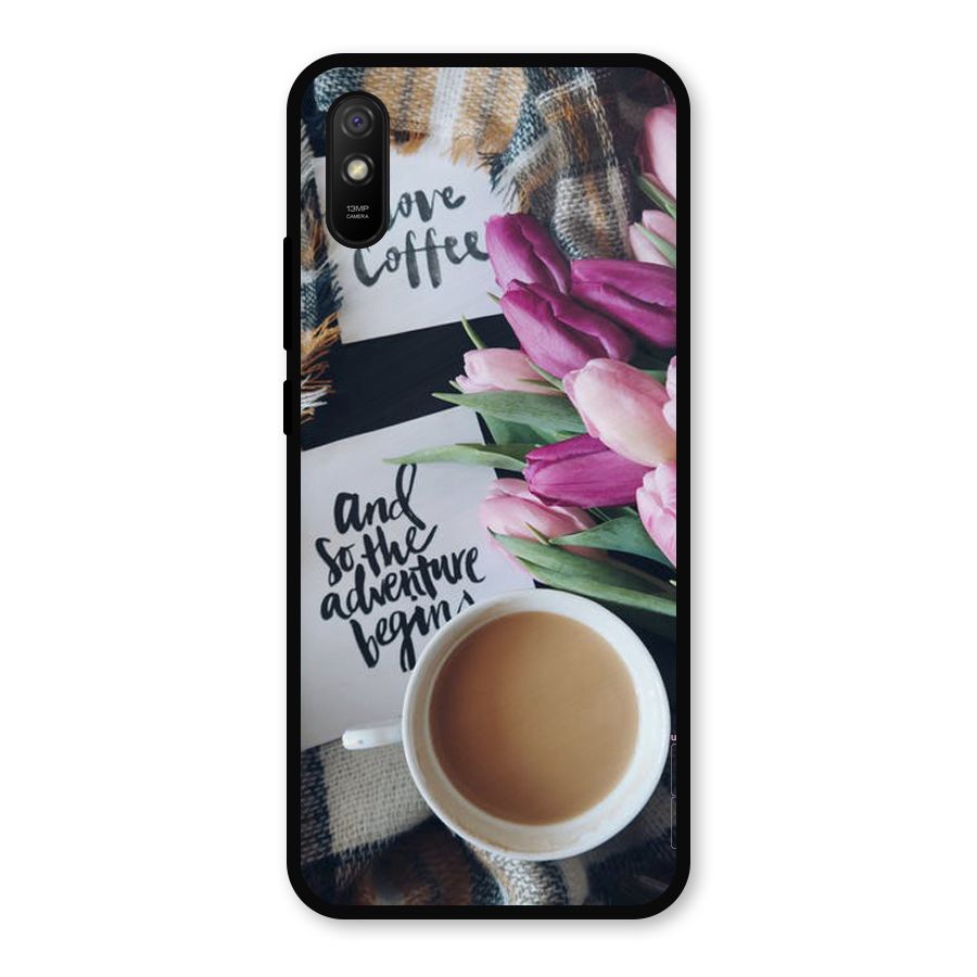 Floral Adventure Metal Back Case for Redmi 9i
