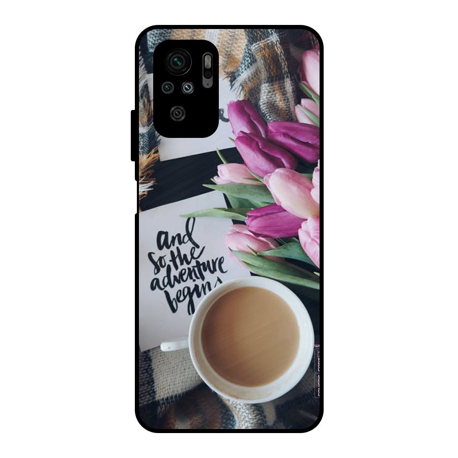 Floral Adventure Metal Back Case for Redmi Note 10S