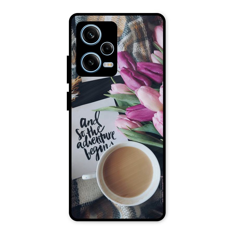 Floral Adventure Metal Back Case for Redmi Note 12 Pro