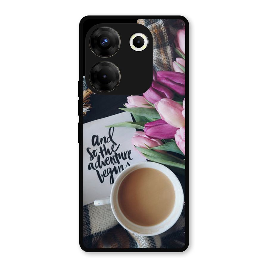 Floral Adventure Metal Back Case for Tecno Camon 20 Pro