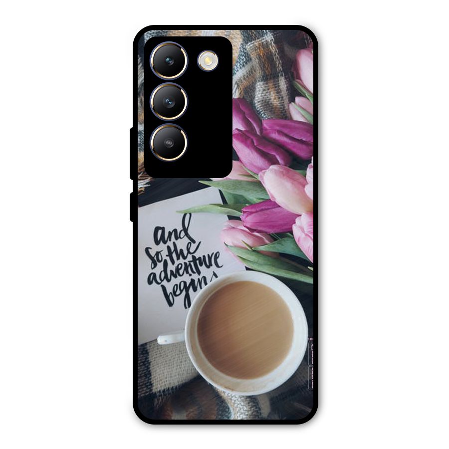 Floral Adventure Metal Back Case for Vivo T3 5G