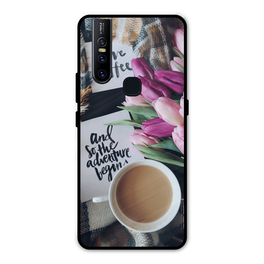 Floral Adventure Metal Back Case for Vivo V15